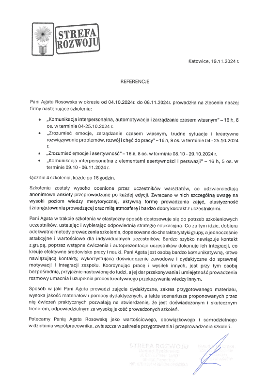 Gimnastyka umysłu Agata Rosowska opinie klientów