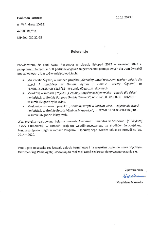 Gimnastyka umysłu Agata Rosowska opinie klientów