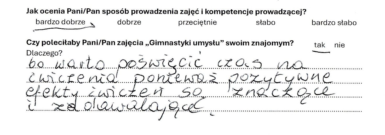 Gimnastyka umysłu Agata Rosowska opinie klientów
