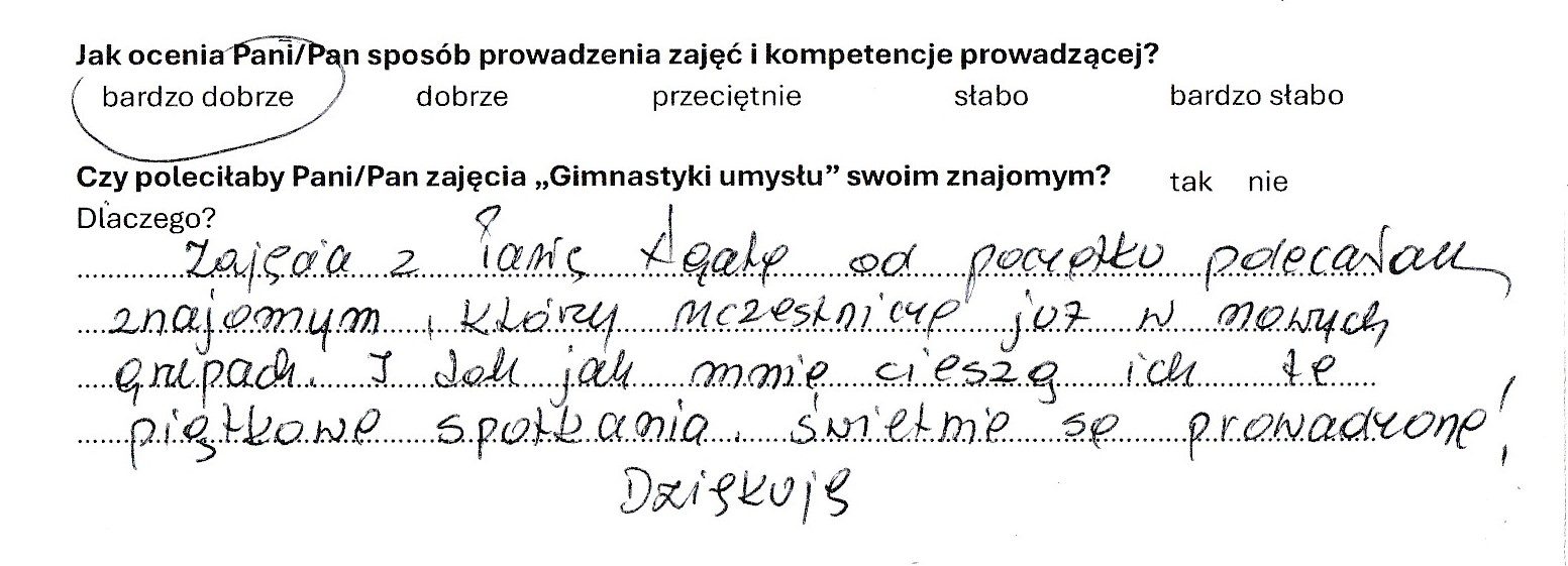 Gimnastyka umysłu Agata Rosowska opinie klientów