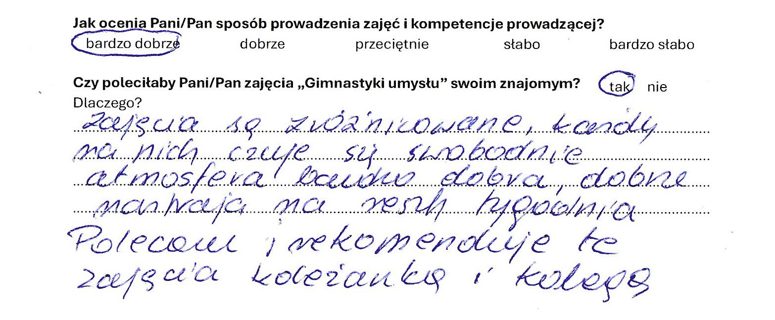 Gimnastyka umysłu Agata Rosowska opinie klientów